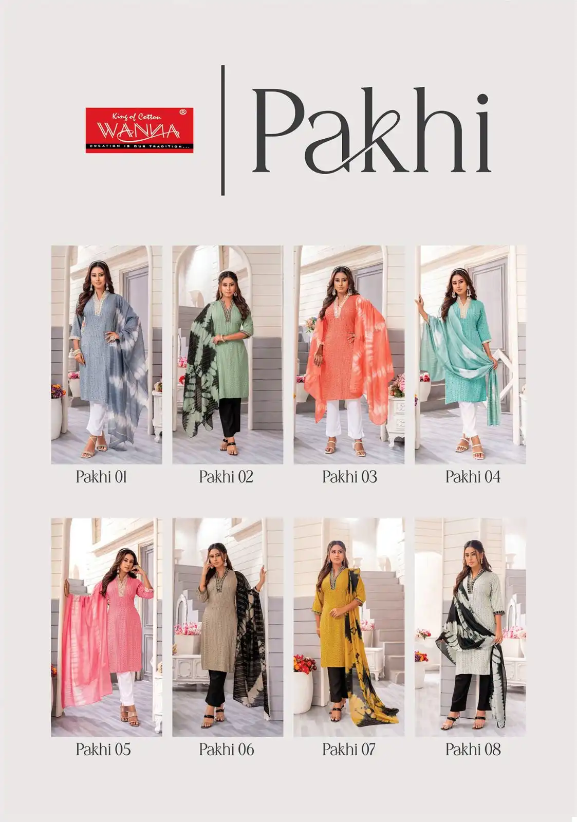 Wanna Pakhi Pure Textured Rayon Base Wholesale Readymade Salwar Suit Catalog - Image 9