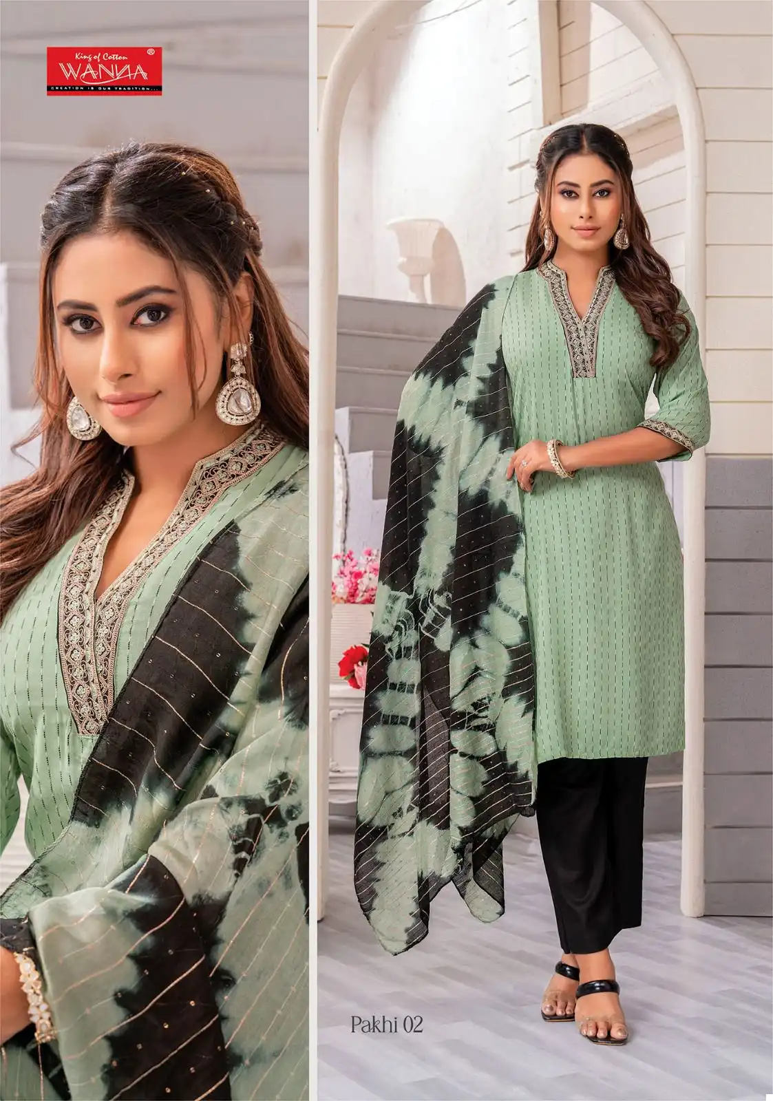 Wanna Pakhi Pure Textured Rayon Base Wholesale Readymade Salwar Suit Catalog - Image 2