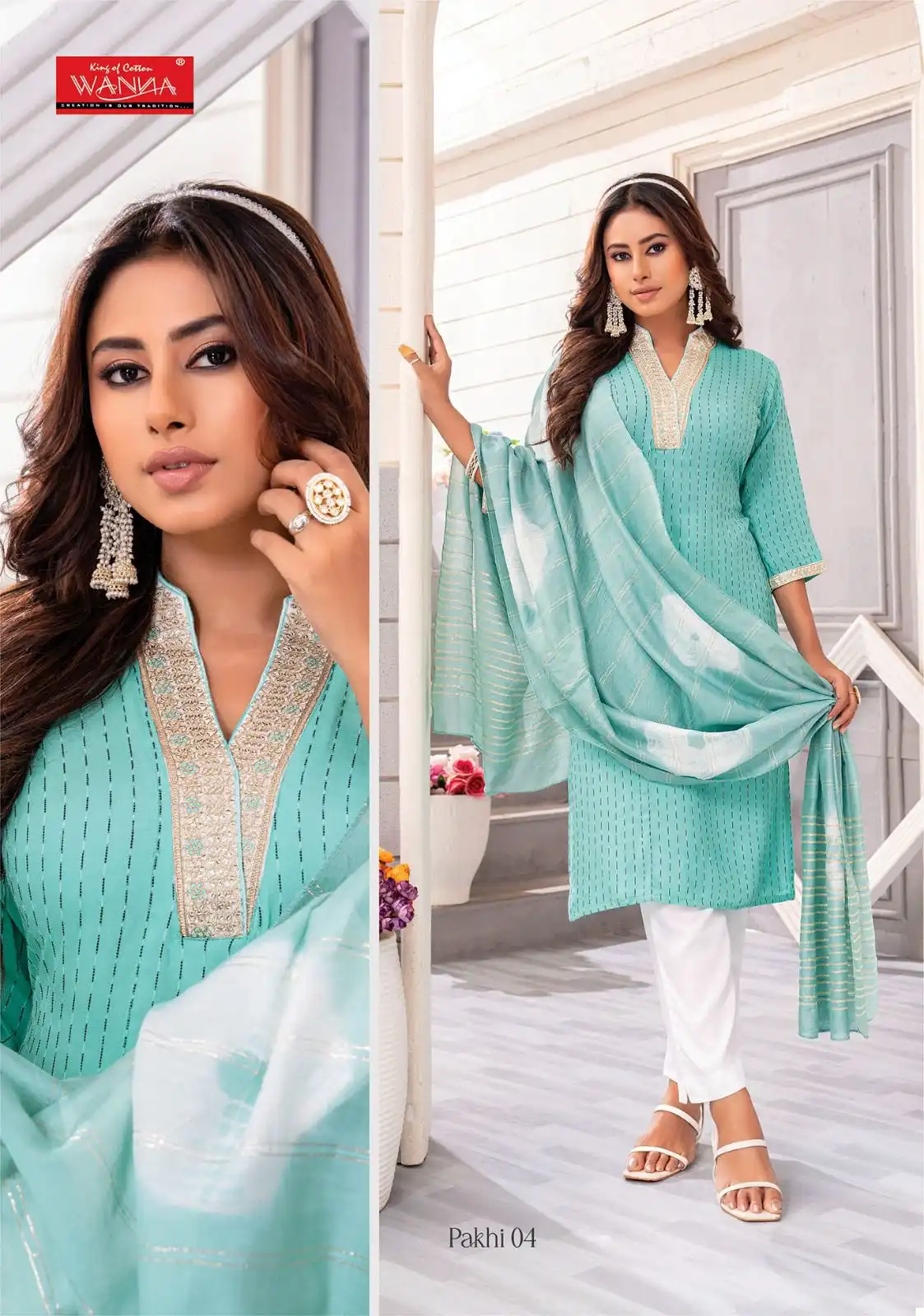 Wanna Pakhi Pure Textured Rayon Base Wholesale Readymade Salwar Suit Catalog - Image 5