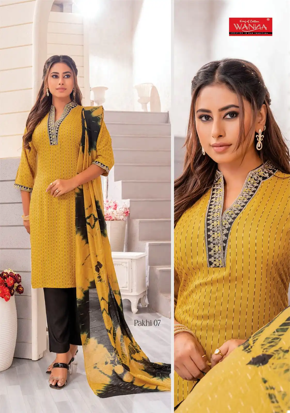 Wanna Pakhi Pure Textured Rayon Base Wholesale Readymade Salwar Suit Catalog - Image 7
