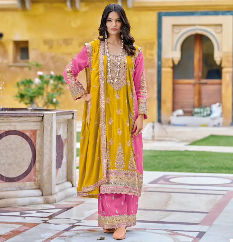 Your Choice Galaxy 3 Pure Chinon Wholesale Designer Readymade Salwar Suit Catalog