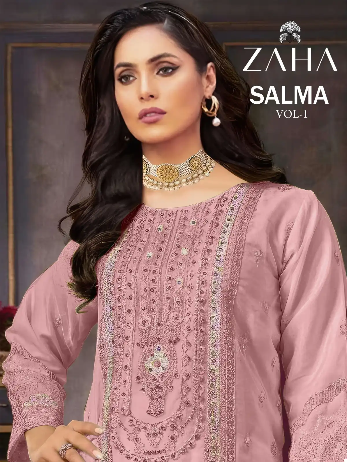 Zaha Salma Vol 1 Organza Wholesale Pakistani Salwar Suit Catalog