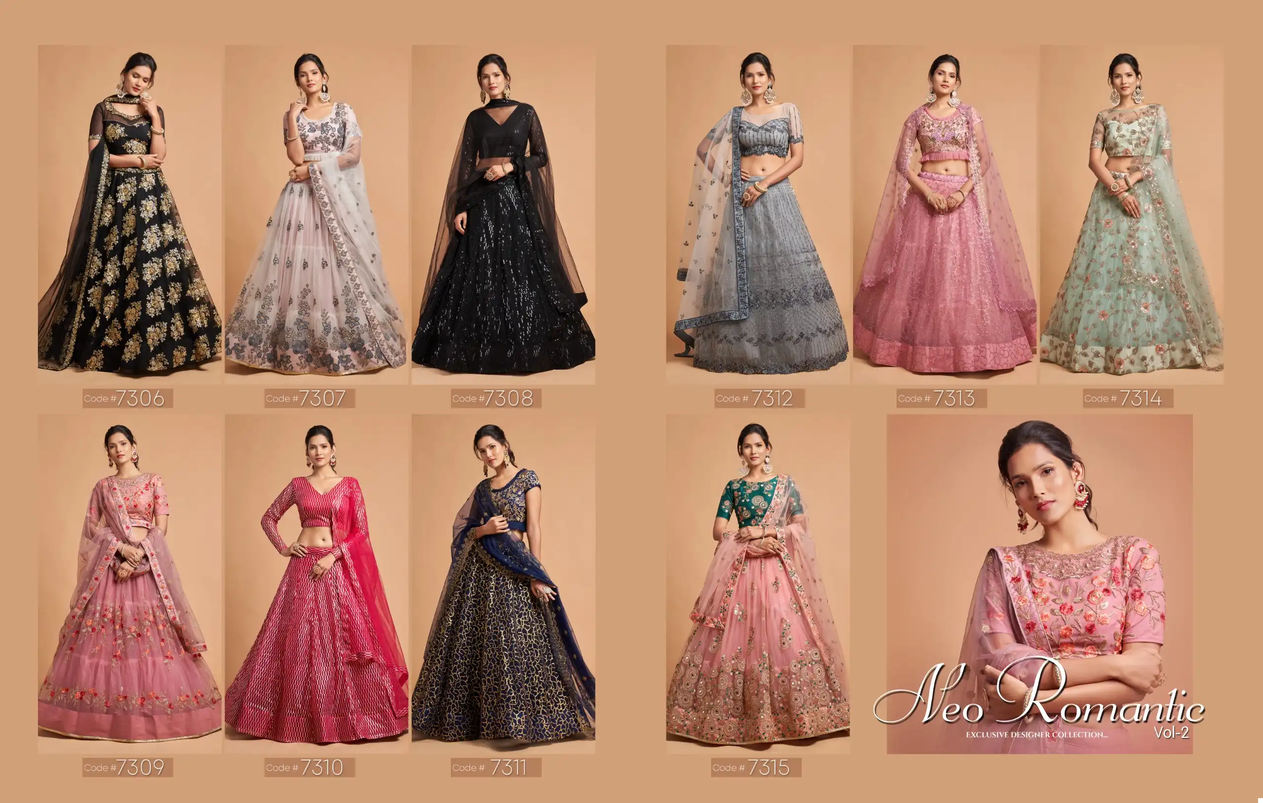 Zeel Neo Romantic Vol 2 Soft Net Wholesale Lehenga Catalog - Image 12