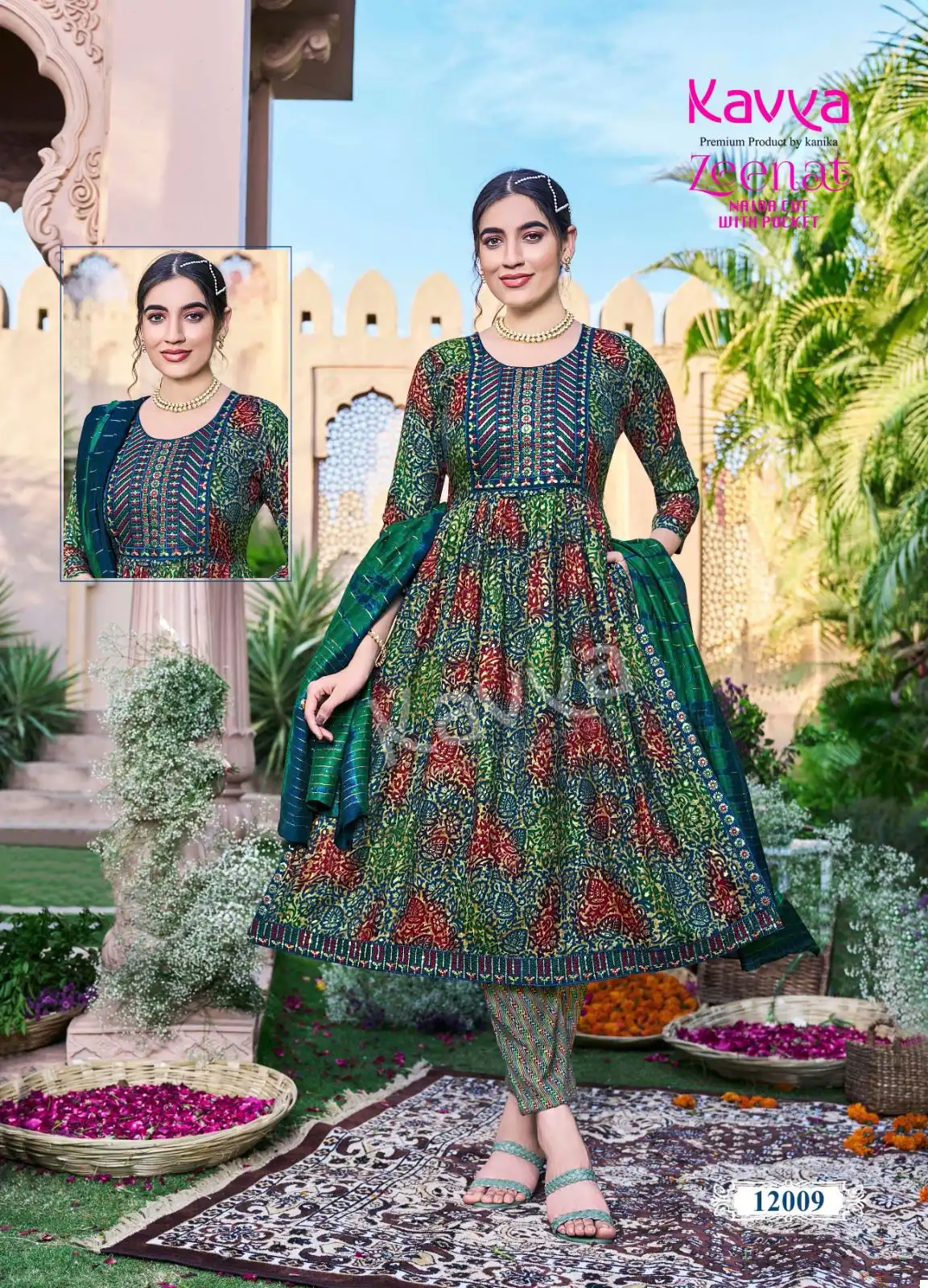Kavya Zeenat Vol 12 Kavya Capsule Foil Print Wholesale Readymade Salwar Suit Catalog — Wholesale Salwar Suits, Kavya wholesale from Surat - Gallery Image 5