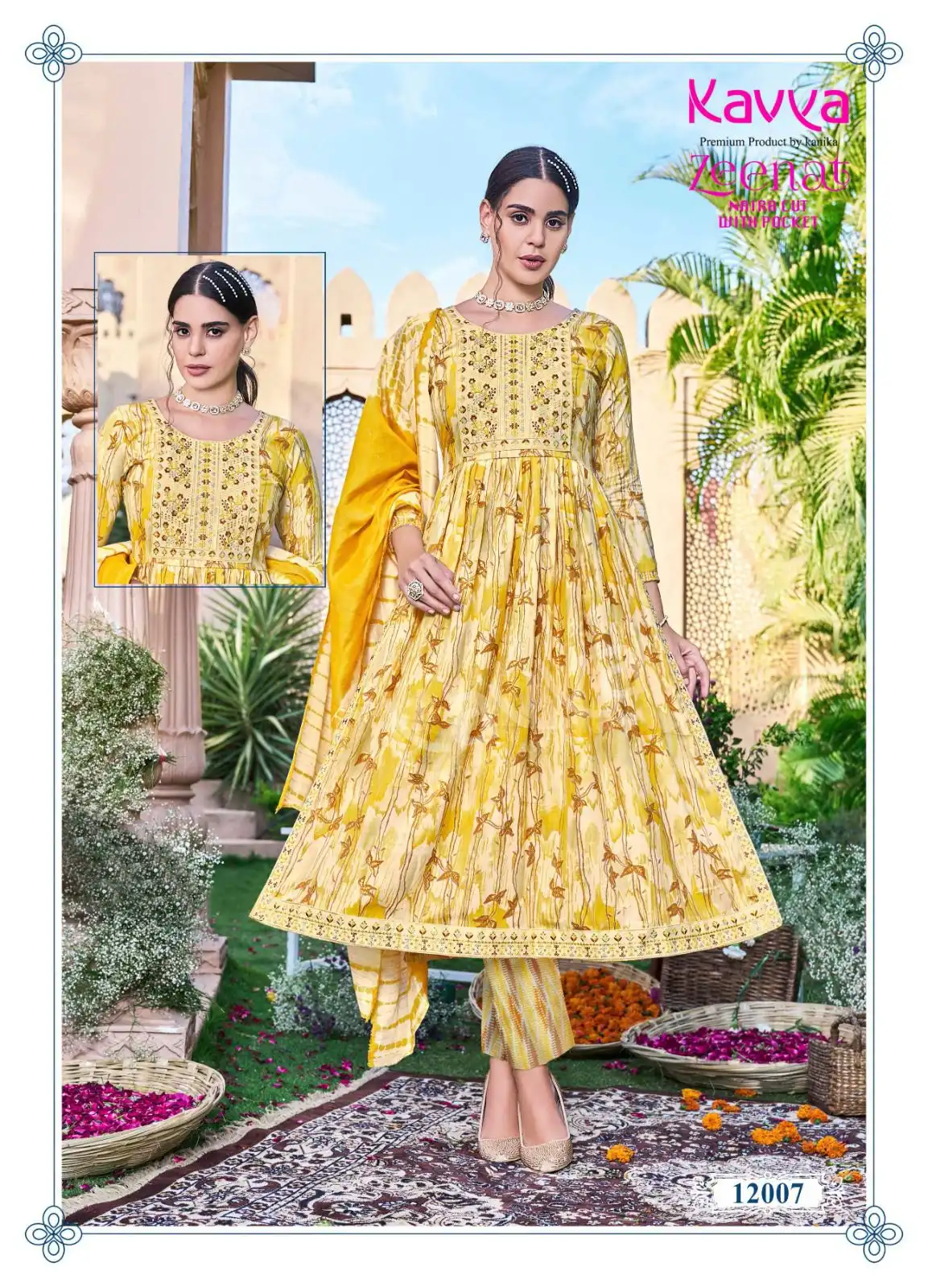 Kavya Zeenat Vol 12 Kavya Capsule Foil Print Wholesale Readymade Salwar Suit Catalog — Wholesale Salwar Suits, Kavya wholesale from Surat - Gallery Image 7