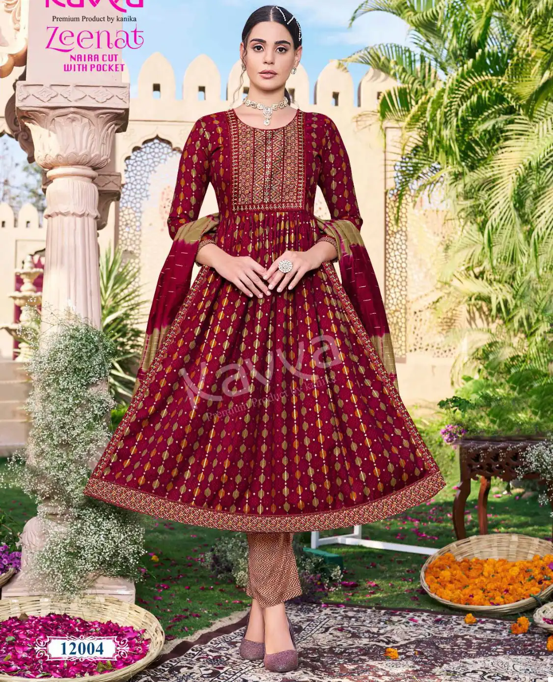 Kavya Zeenat Vol 12 Kavya Capsule Foil Print Wholesale Readymade Salwar Suit Catalog — Wholesale Salwar Suits, Kavya wholesale from Surat — view 1
