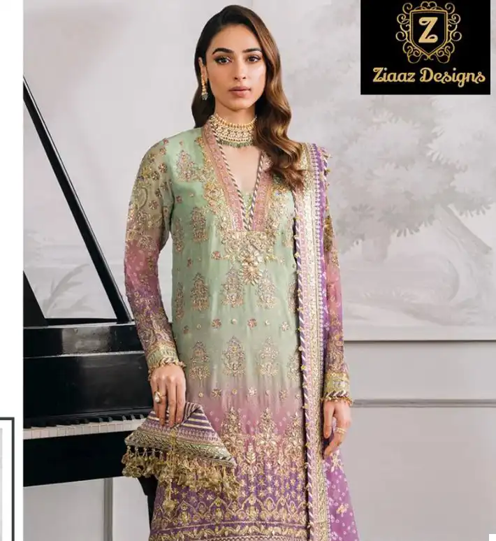 Ziaaz Code 474 Georgette Wholesale Pakistani Salwar Suit Catalog