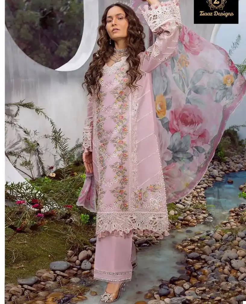 Ziaaz Codes 550 554 552 Cambric Cotton Wholesale Pakistani Salwar Suit Catalog
