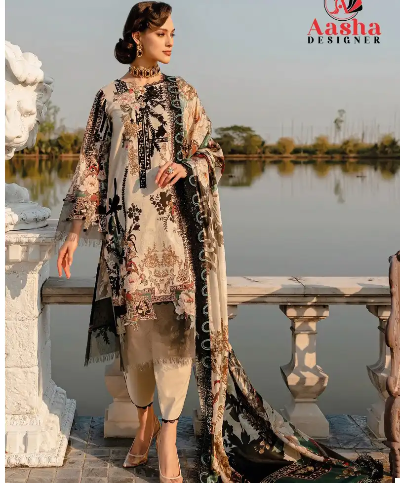 Aasha Designer 1008 Pure Cotton Wholesale Pakistani Salwar Suit