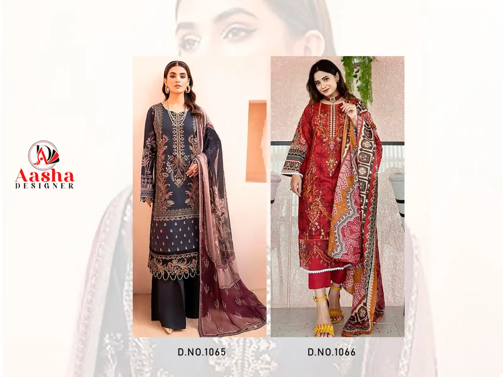 Aasha Designer 1065 Pure Cotton Wholesale Pakistani Salwar Suit Catalog - Image 8