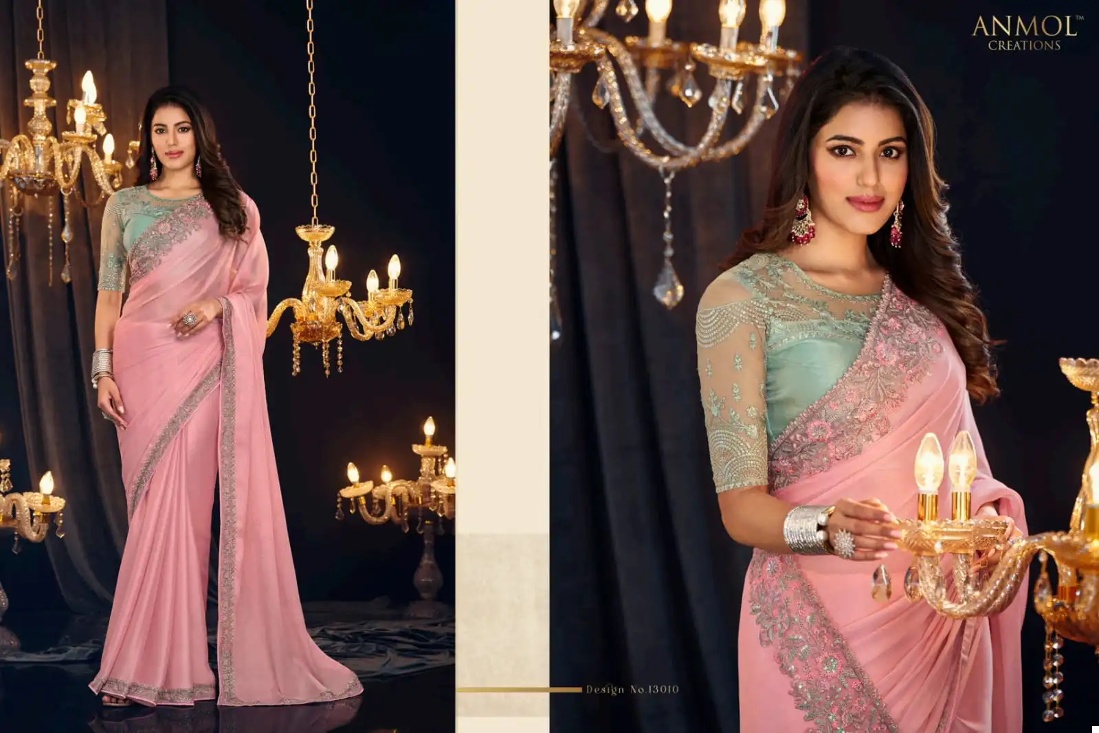 Anmol Elegance Vol 18 Georgette Wholesale Designer Sarees Catalog - Image 9