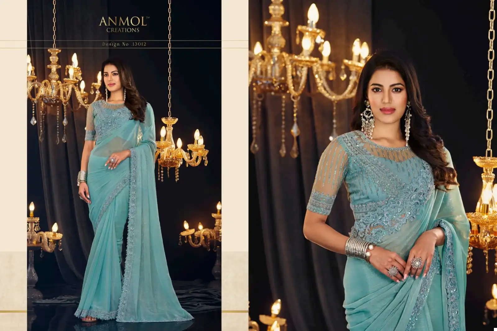 Anmol Elegance Vol 18 Georgette Wholesale Designer Sarees Catalog - Image 11