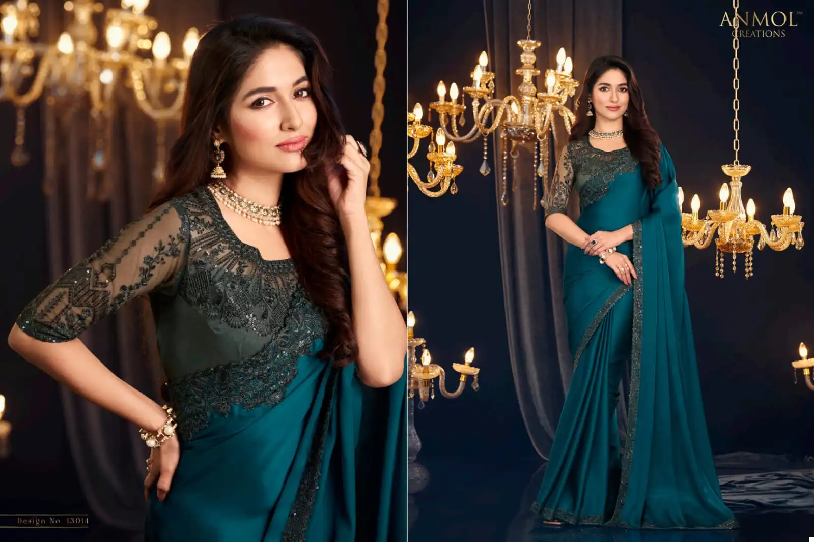 Anmol Elegance Vol 18 Georgette Wholesale Designer Sarees Catalog - Image 13