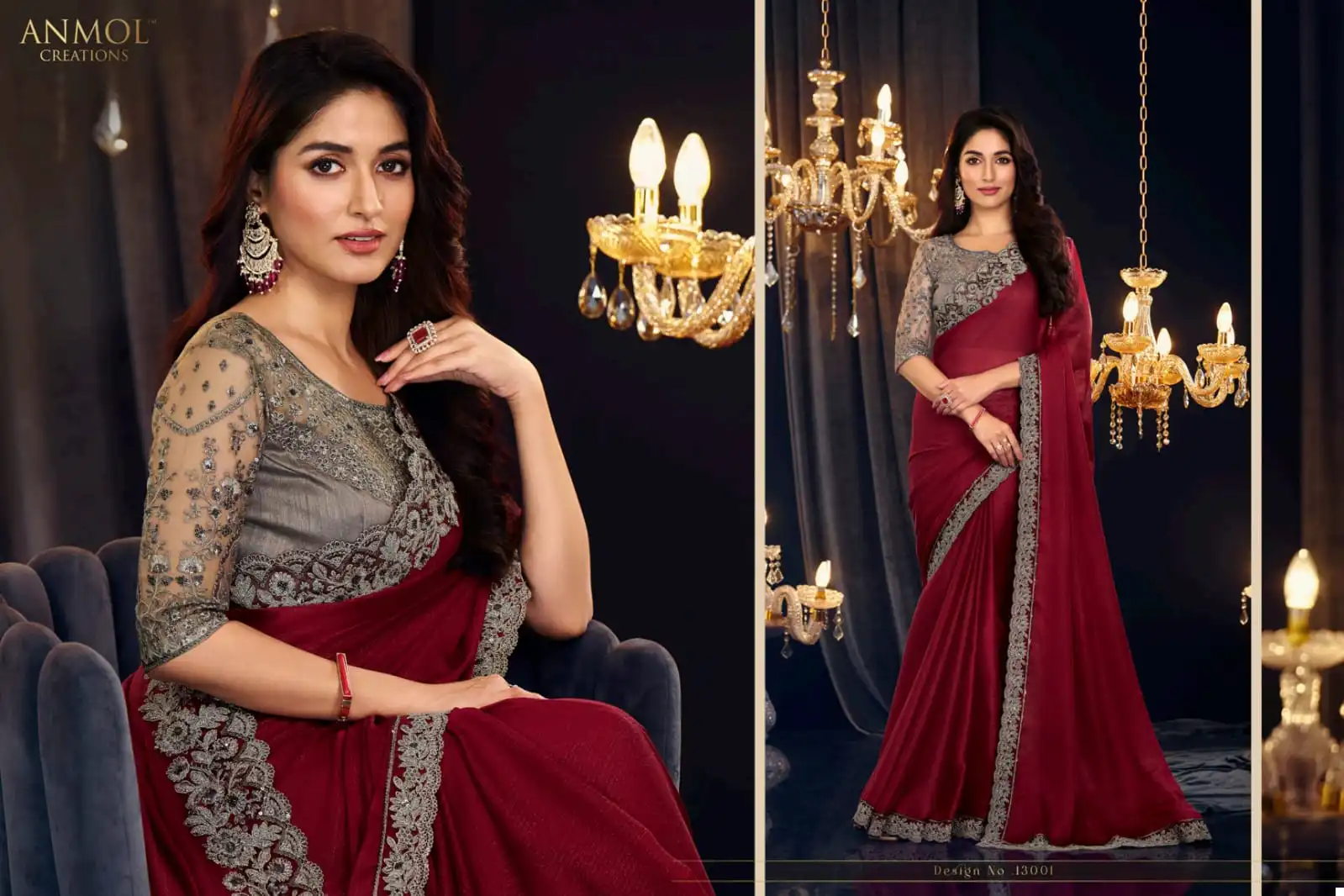 Anmol Elegance Vol 18 Georgette Wholesale Designer Sarees Catalog - Image 3