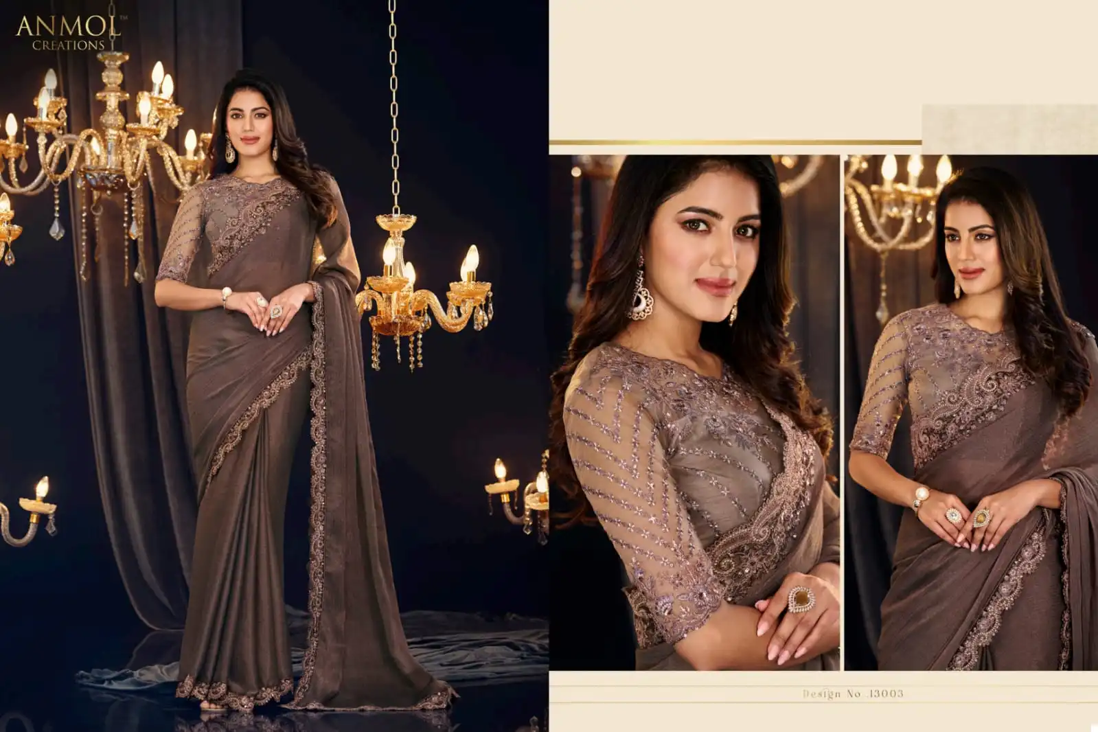 Anmol Elegance Vol 18 Georgette Wholesale Designer Sarees Catalog - Image 5