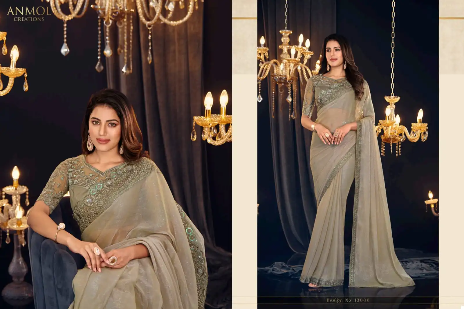 Anmol Elegance Vol 18 Georgette Wholesale Designer Sarees Catalog - Image 6