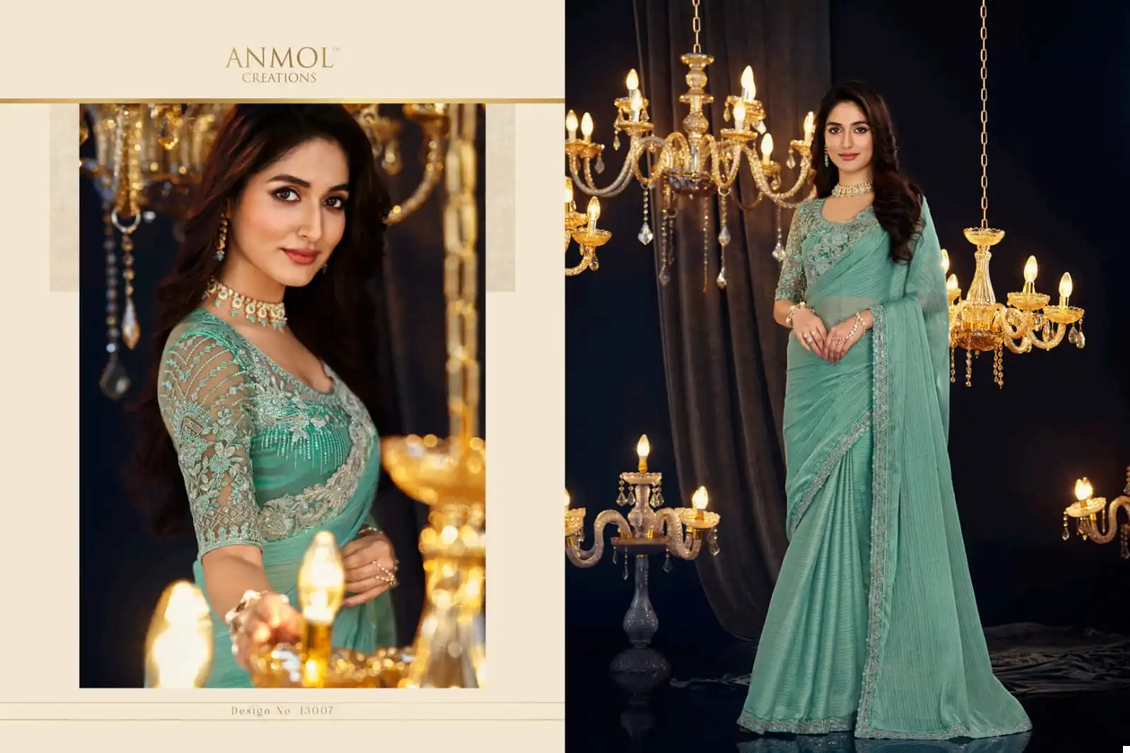 Anmol Elegance Vol 18 Georgette Wholesale Designer Sarees Catalog - Image 8