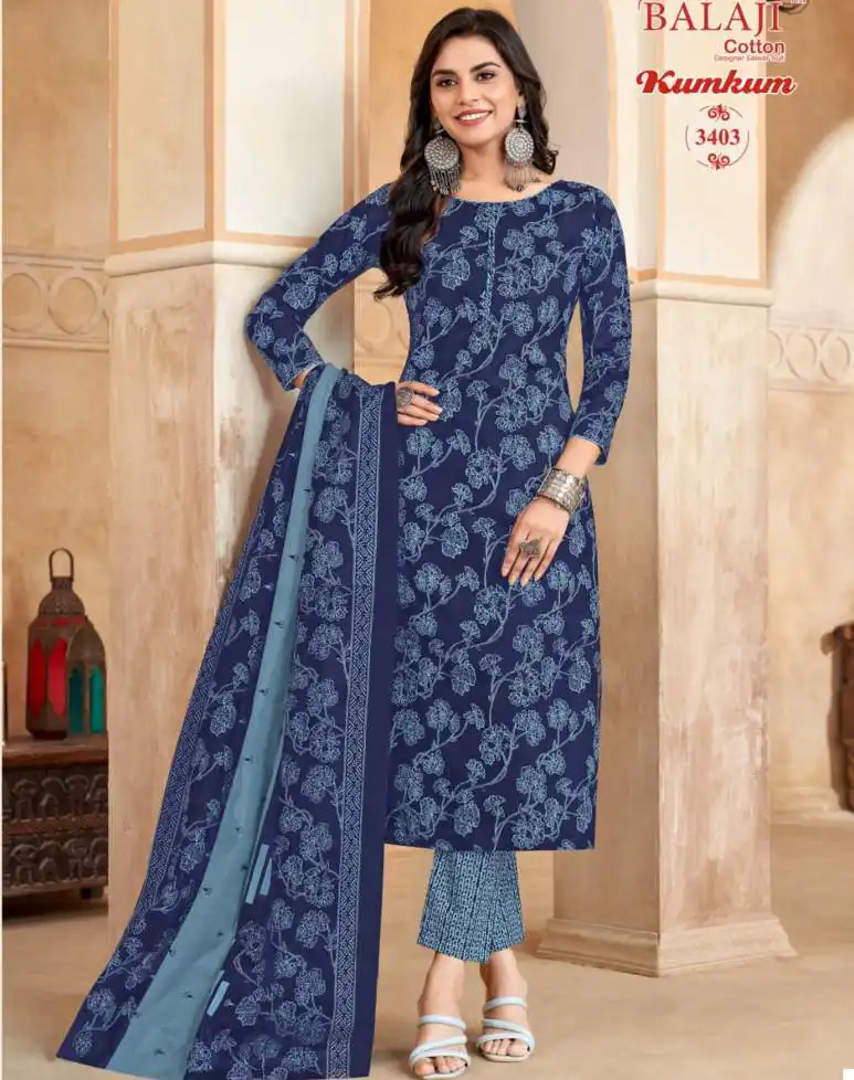 Balaji Kumkum Vol 34 Cotton Wholesale Salwar Suit Catalog