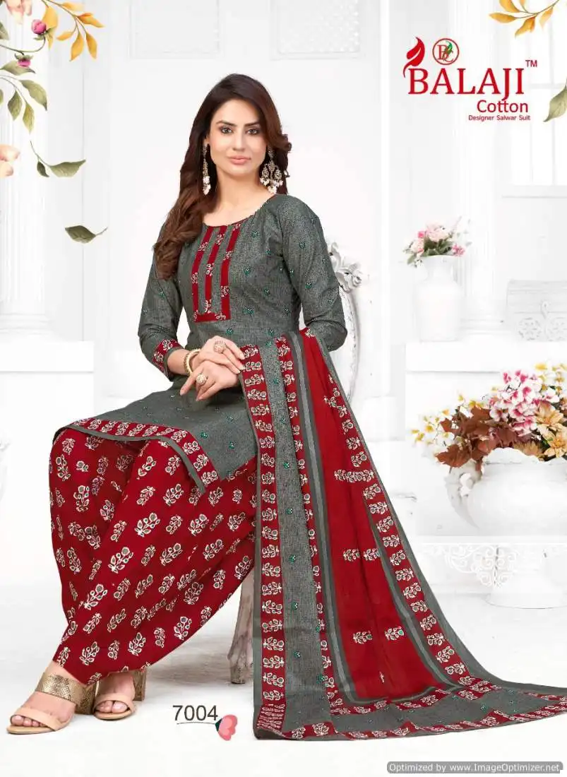 Balaji Rajwadi Patiyala Vol 7 Cotton Wholesale Salwar Suit Catalog - Image 4