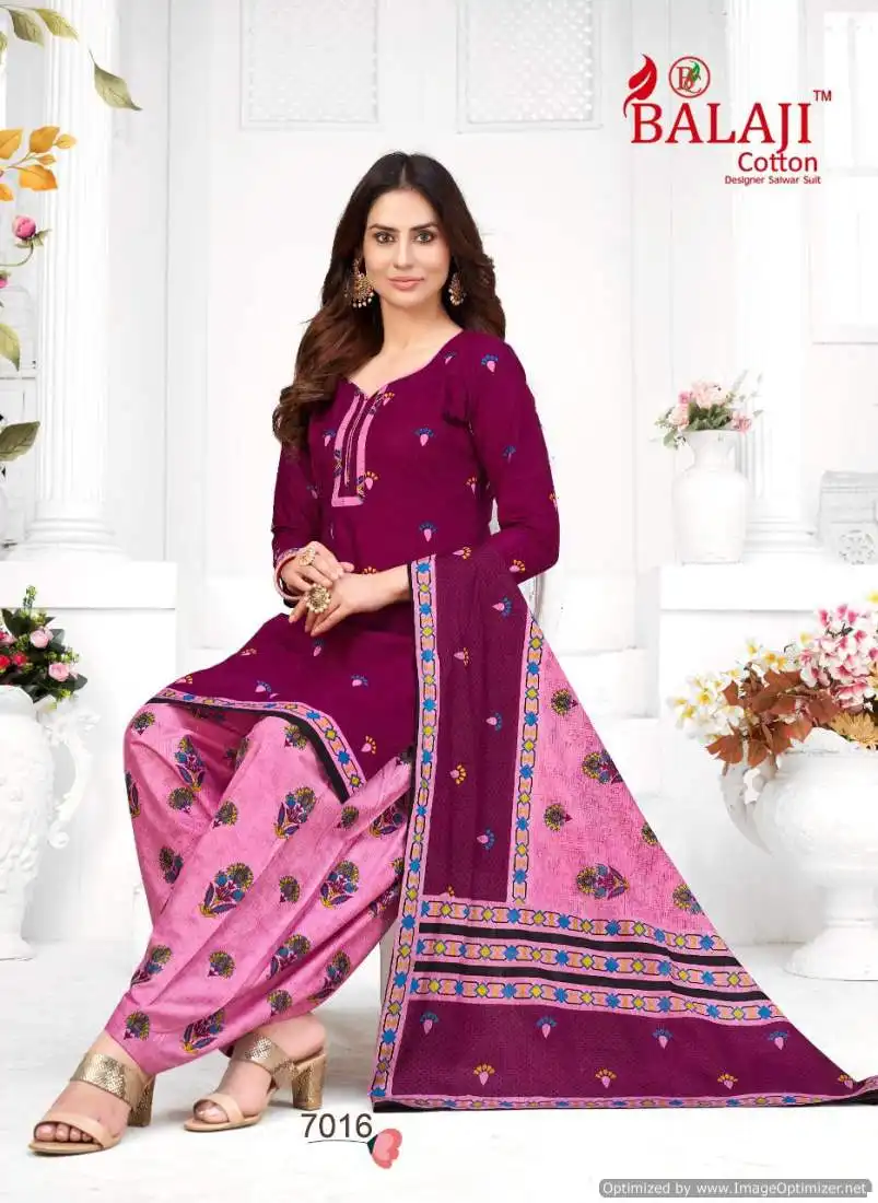 Balaji Rajwadi Patiyala Vol 7 Cotton Wholesale Salwar Suit Catalog - Image 8