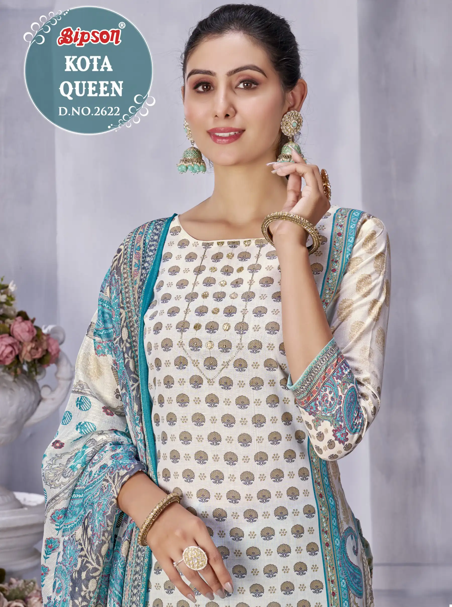 Bipson Kota Queen 2622 Pure Cotton Print Wholesale Salwar Suit Catalog
