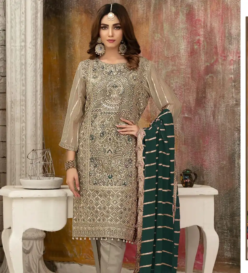 Fepic C 1216 Faux Embroidered Wholesale Pakistani Salwar Suit Catalog