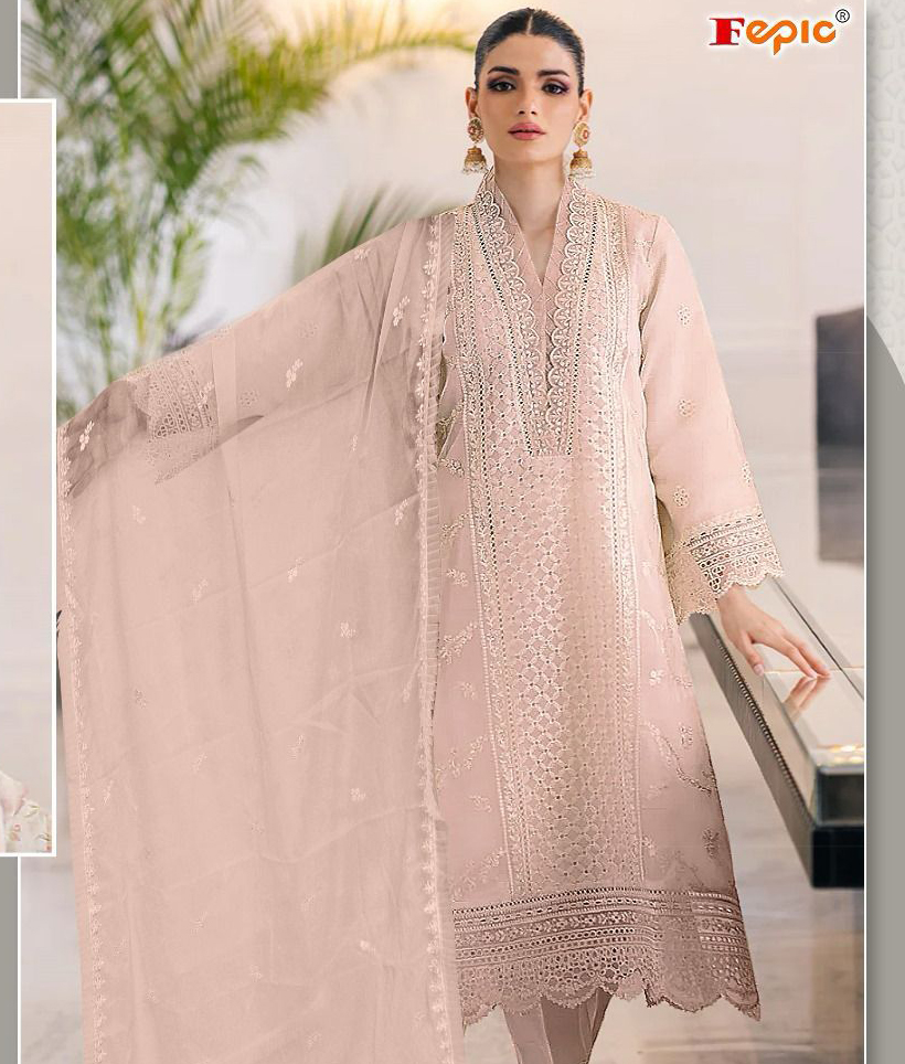 Fepic C 1738 Organza Wholesale Pakistani Salwar Suit Catalog
