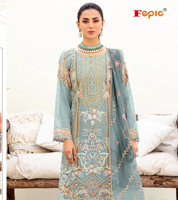 Fepic C 1771 Organza Wholesale Pakistani Salwar Suit Catalog