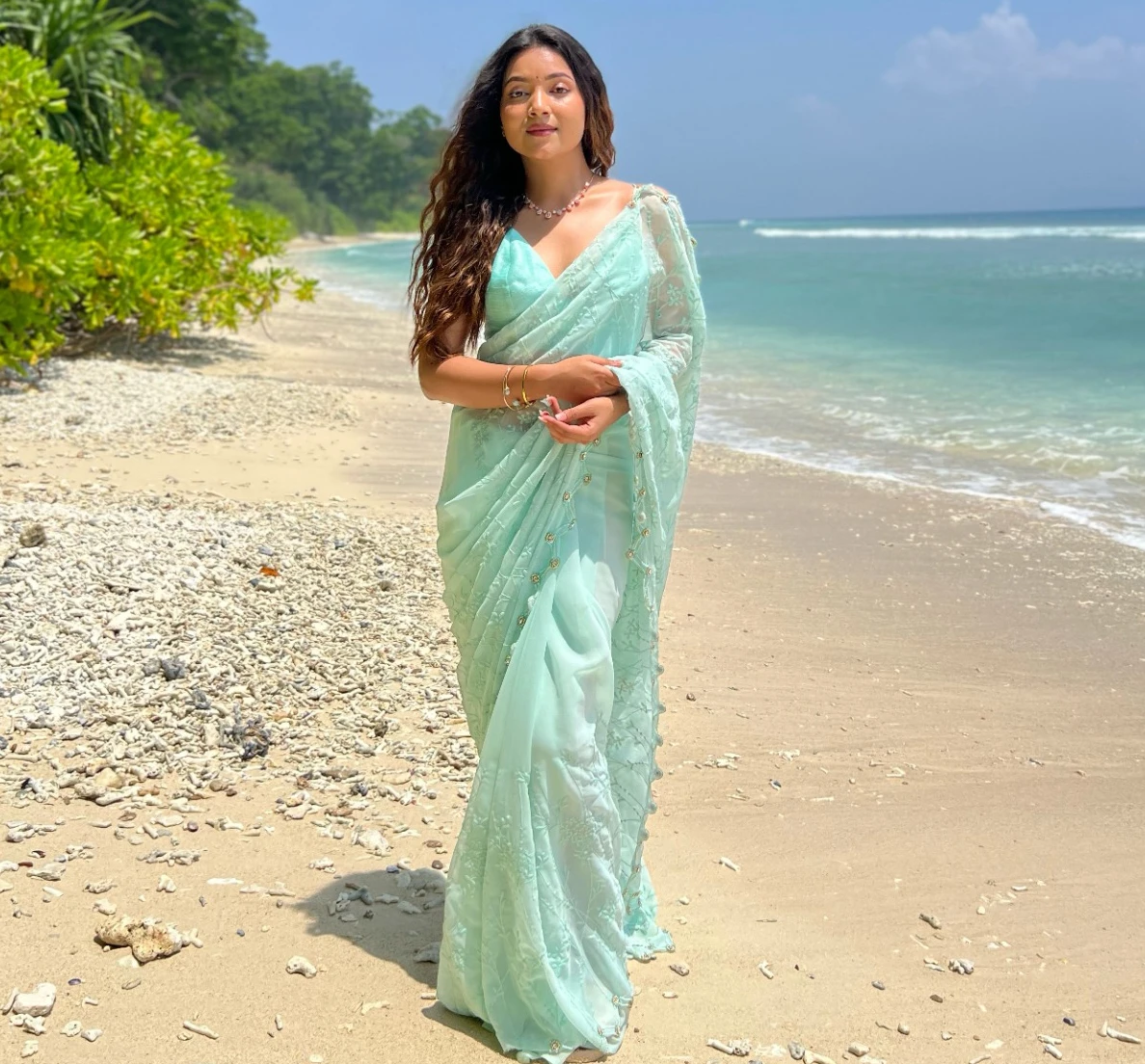 Designer georgette handwork saree