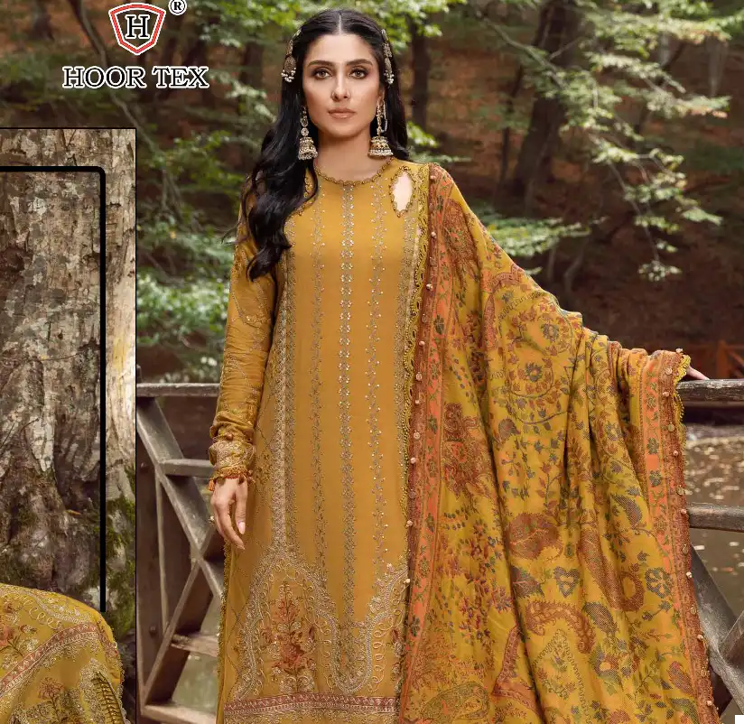 Hoor Tex H-283 Heavy Rayon Wholesale Pakistani Salwar Suit