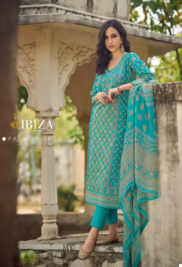 Ibiza Fabllana Pure Lawn Cotton Wholesale Fancy Printed Salwar Suit Catalog - Image 2