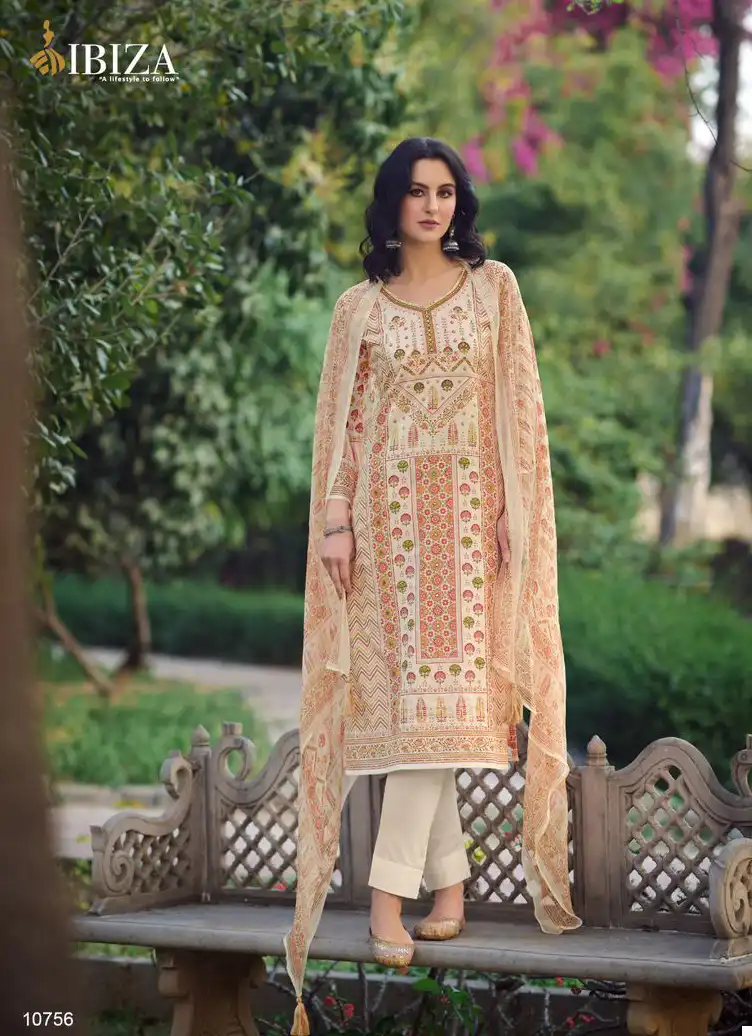 Ibiza Fabllana Pure Lawn Cotton Wholesale Fancy Printed Salwar Suit Catalog - Image 3