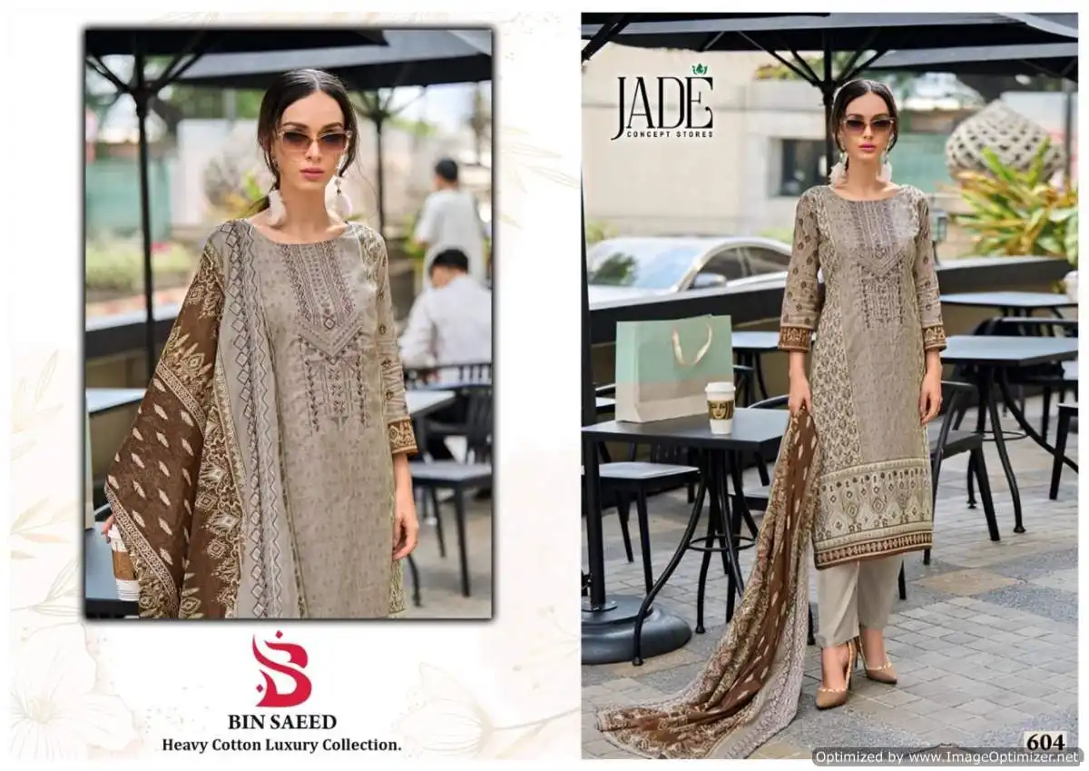 Jade Bin Saeed Vol 6 Lawn Cotton Wholesale Pakistani Salwar Suit Catalog - Image 4