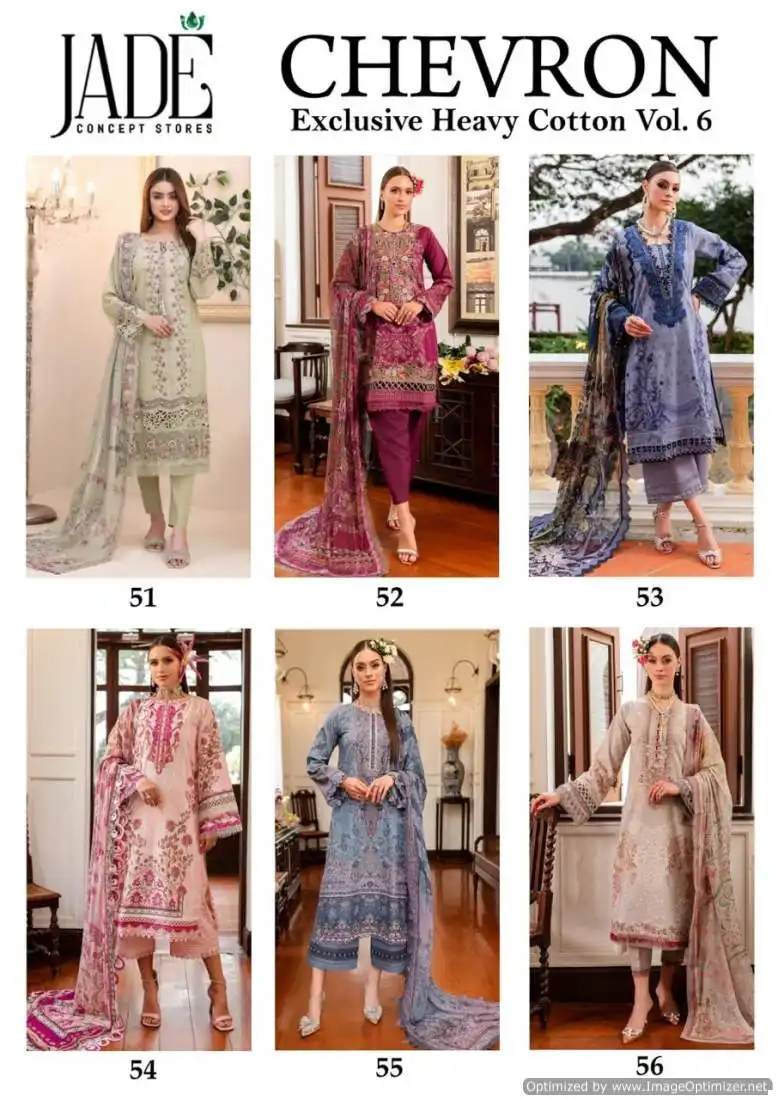 Jade Chevron Vol 6 Lawn Cotton Wholesale Pakistani Salwar Suit Catalog - Image 7