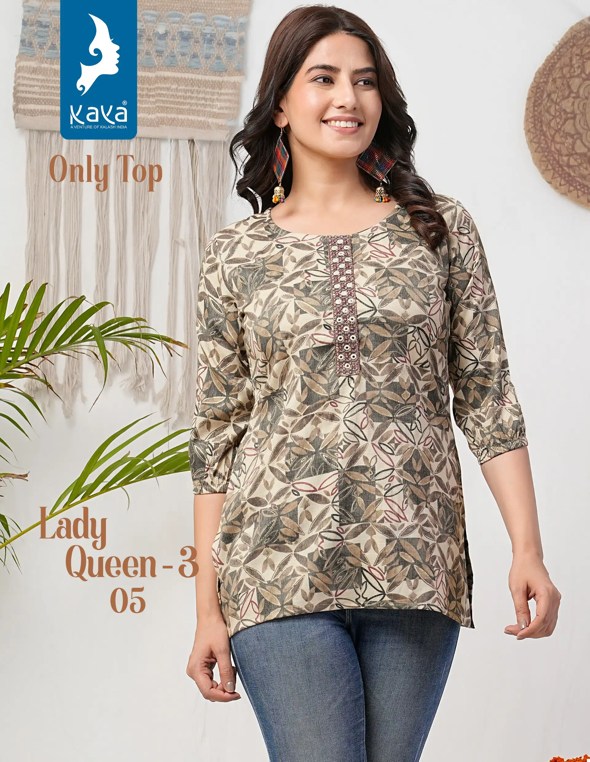 Kaya Lady Queen 3 Capsul Print Wholesale Top Catalog