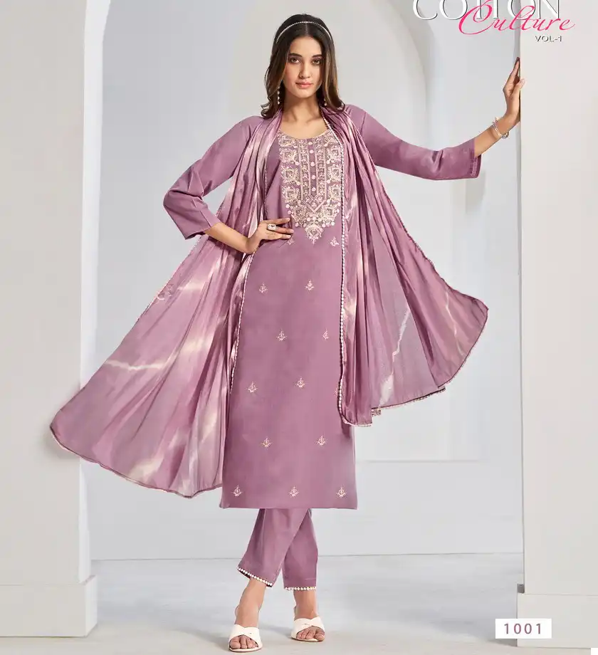 Radhika Lifestyle Cotton Culture Vol 1 Pure Cotton Wholesale Readymade Salwar Suit Catalog
