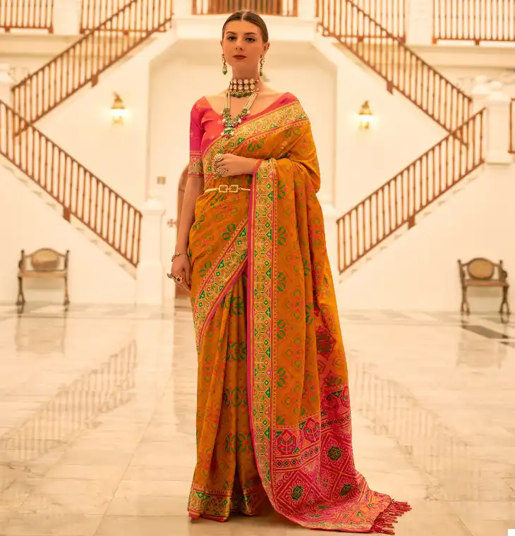 Rajpath Darpan Silk Patola Banarasi Silk Wholesale Sarees Catalog