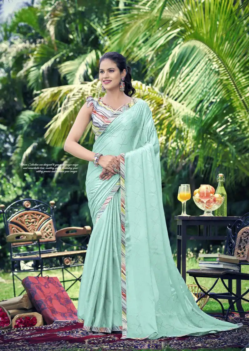 Shashvat Designer Sanvi Georgette Wholesale Fancy Sarees Catalog - Image 9