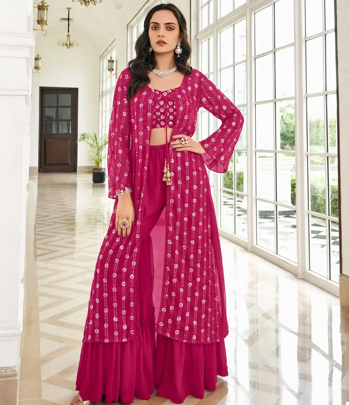 Shreematee Zainab Pure Faux Georgette Wholesale Designer Sharara Suit Catalog