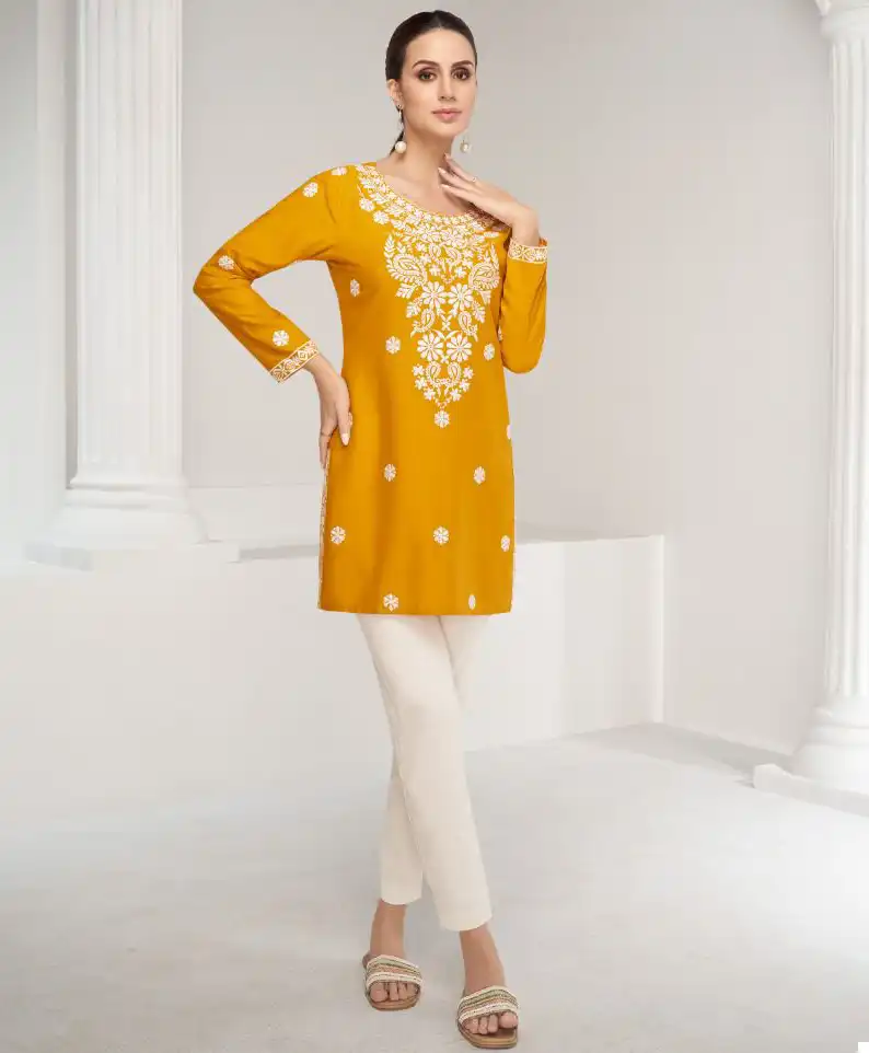 Vamika Nx Ruhana Heavy Rayon Wholesale Tunic Tops Catalog
