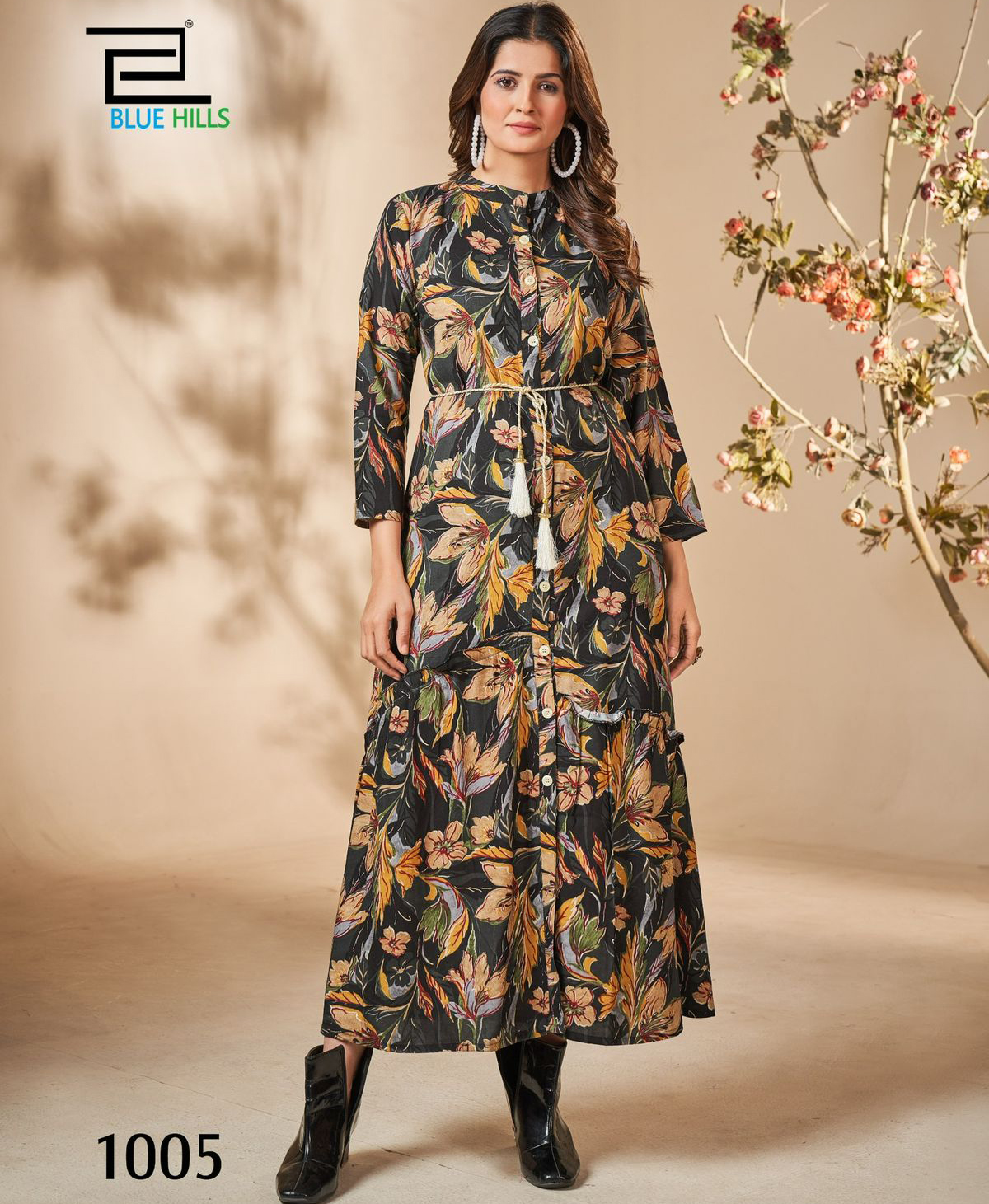 Blue Hills Sajni Rayon Wholesale Fancy Long Kurtis Catalog
