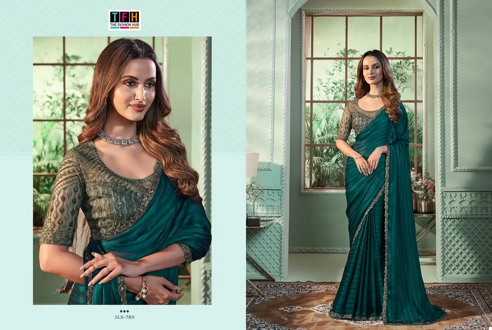 Tfh Salsa Style 3 Georgette Wholesale Designer Sarees Catalog - Image 11