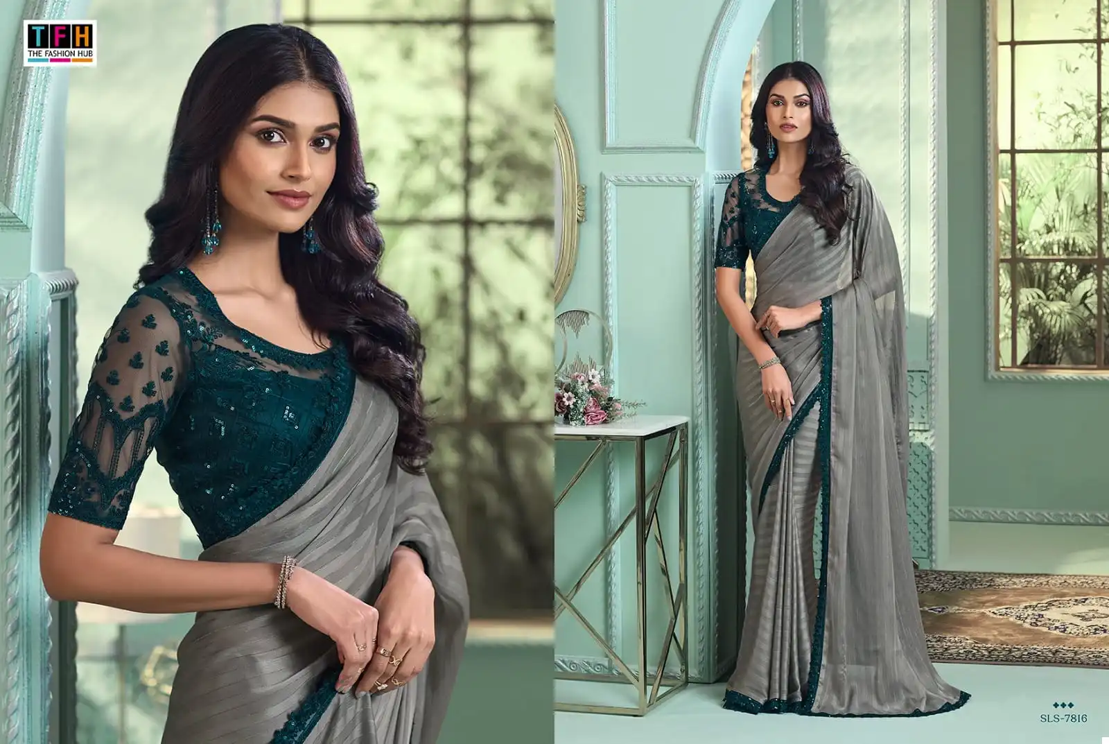 Tfh Salsa Style 3 Georgette Wholesale Designer Sarees Catalog - Image 10