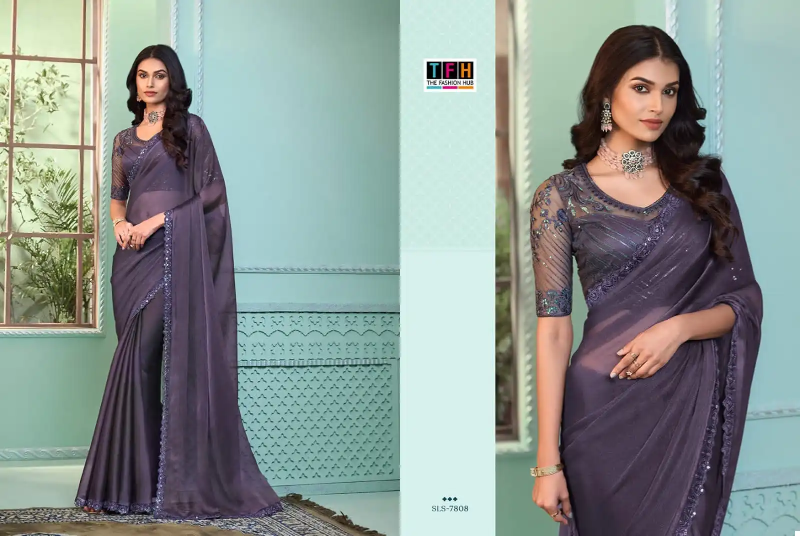 Tfh Salsa Style 3 Georgette Wholesale Designer Sarees Catalog - Image 5
