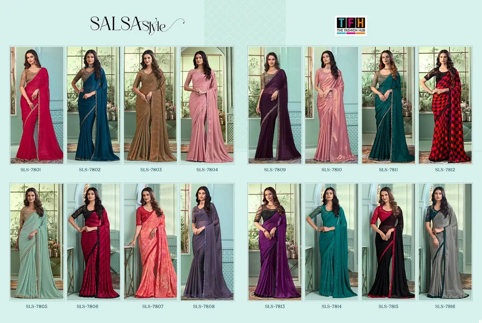 Tfh Salsa Style 3 Georgette Wholesale Designer Sarees Catalog - Image 17