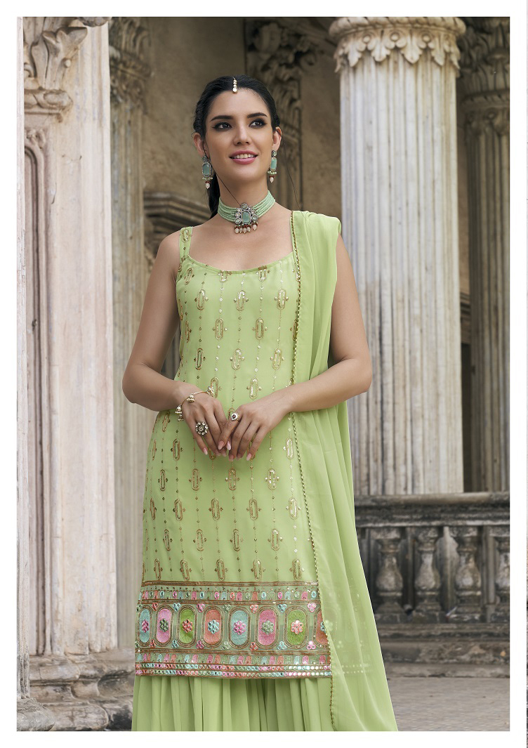 Senhora Ibtida Fux Georgette Wholesale Designer Salwar Suit Catalog