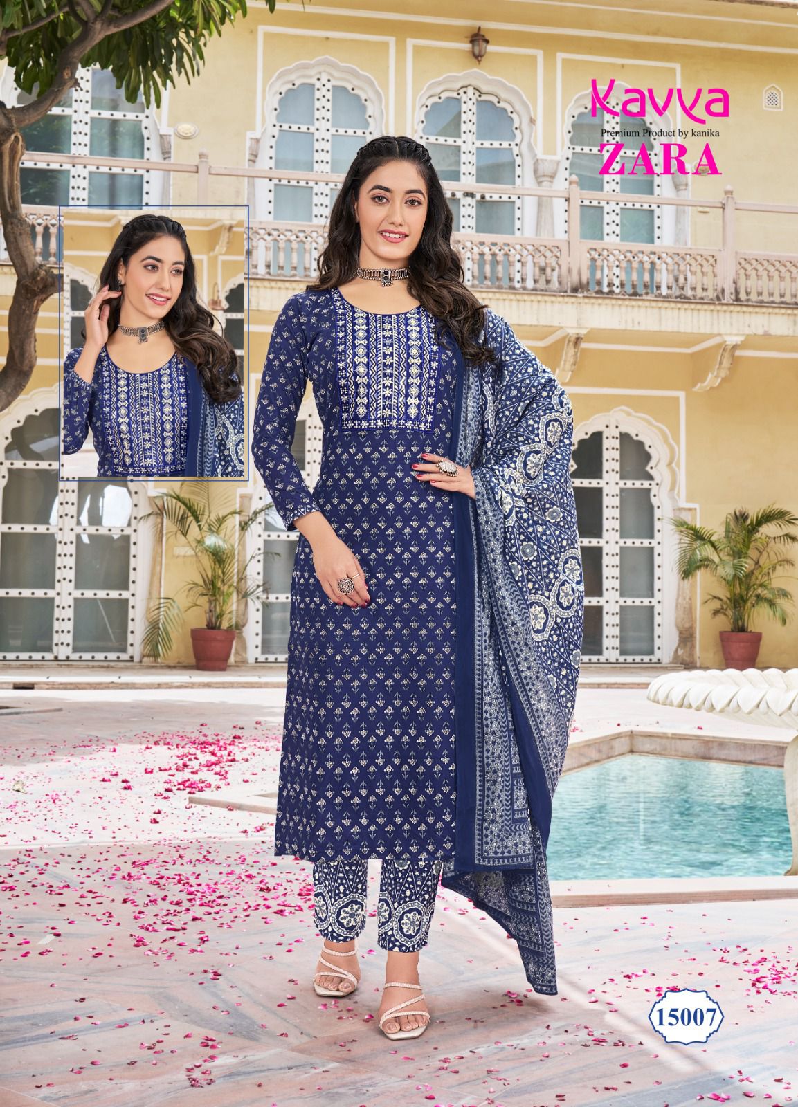 Kavya Zara Vol 15 Printed Cambric Cotton Wholesale Readymade Salwar Suit Catalog — Wholesale, Kavya wholesale from Surat - Gallery Image 2