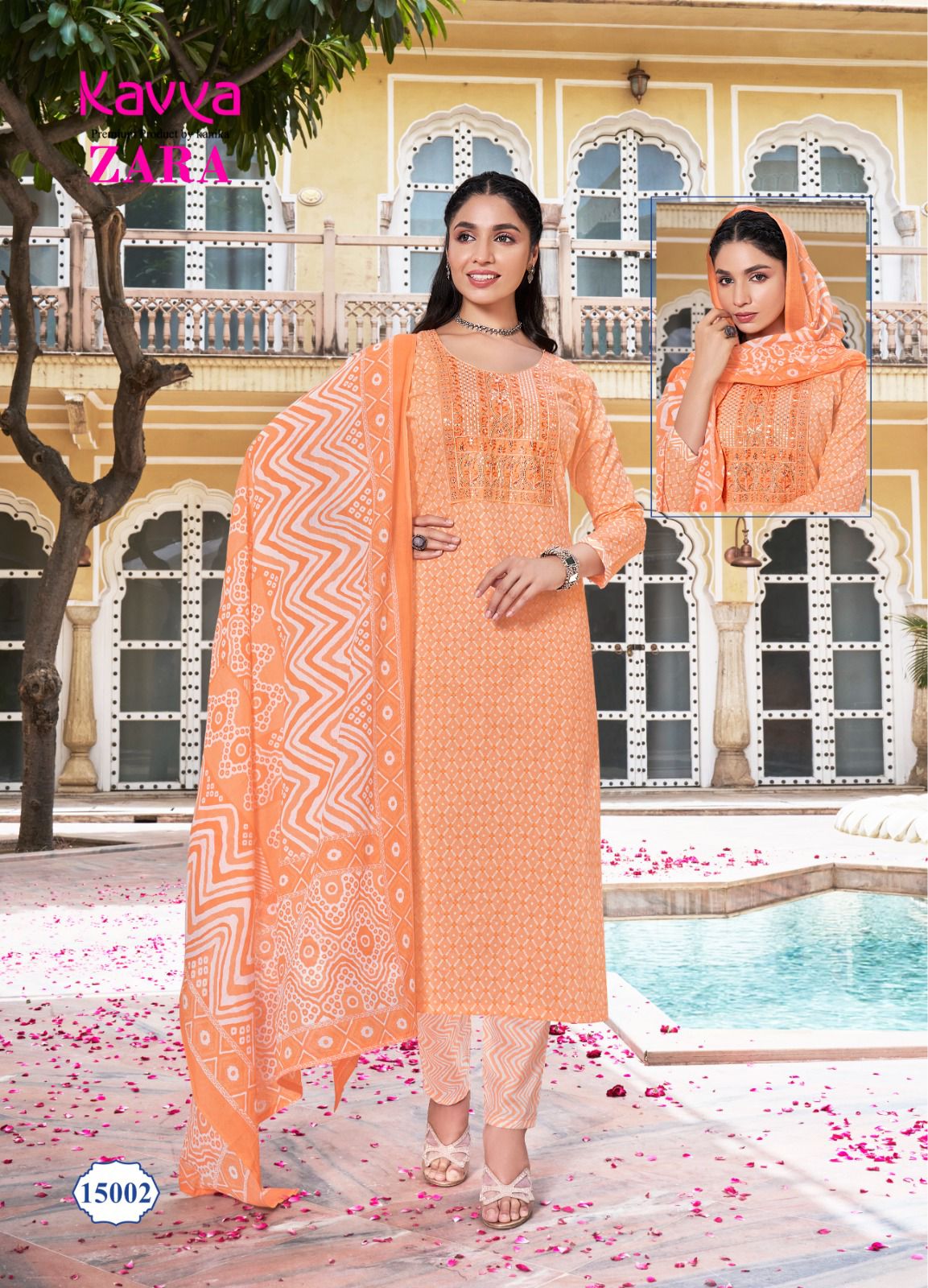 Kavya Zara Vol 15 Printed Cambric Cotton Wholesale Readymade Salwar Suit Catalog — Wholesale, Kavya wholesale from Surat - Gallery Image 10