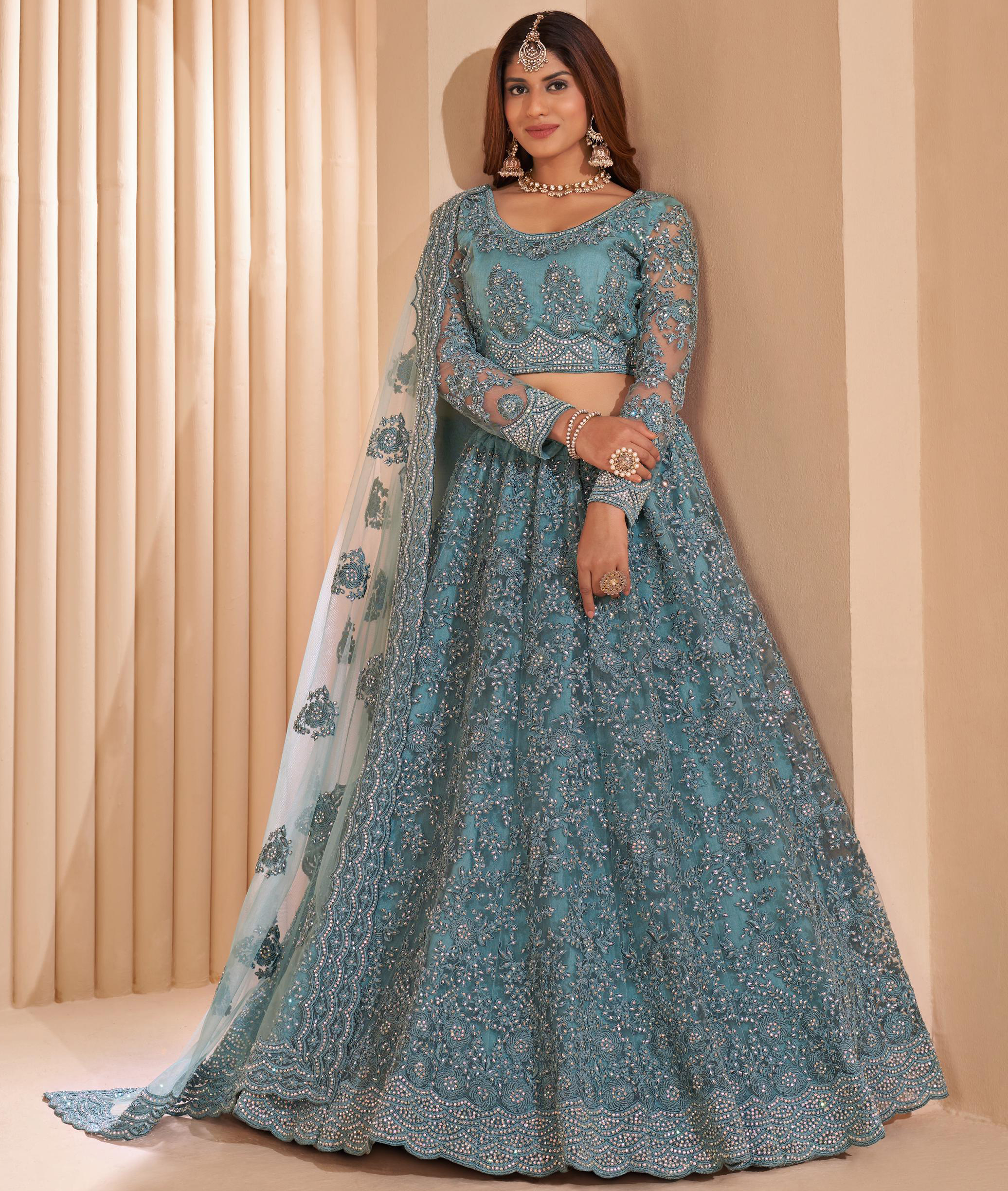 Alizeh 1003-F & 1003-G Net Wholesale Lehenga Catalog