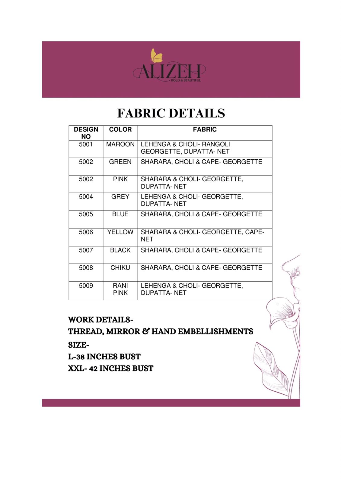 Alizeh Readymade Vol 1 Georgette Wholesale Lehenga Catalog - Image 9